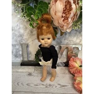 Vintage 50s Vogue Ginny Doll Hard Plastic Red Hair Sleep Eye 7" USA w Clothes
